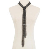 Rhinestones Scarf Neckerchiefs Necklace High-end Sense Sweater Chain