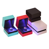 Ring Earring Pendant Box Led Lighted Plastic Jewellery Gift Display Packing Case
