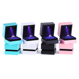 Ring Earring Pendant Box Led Lighted Plastic Jewellery Gift Display Packing Case