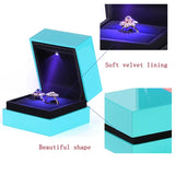 Ring Earring Pendant Box Led Lighted Plastic Jewellery Gift Display Packing Case