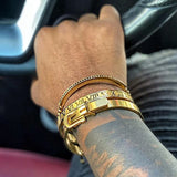 Classic Stainless Steel Bangle Cuff Bracelet for Men