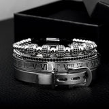 Classic Stainless Steel Bangle Cuff Bracelet for Men
