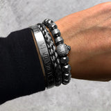 Roman Royal Skull Charm Stainless Steel Bracelets