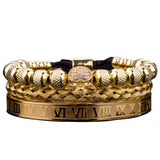 Roman Royal Skull Charm Stainless Steel Bracelets