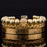 Roman Royal Skull Charm Stainless Steel Bracelets
