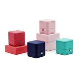 Romantic PU Leather Jewelry Ring Box Necklace Box Ring Packaging Storage