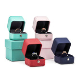 Romantic PU Leather Jewelry Ring Box Necklace Box Ring Packaging Storage