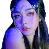 Romantic Rhinestone Fringed Forehead Chain Crystal Chrismas Headdress