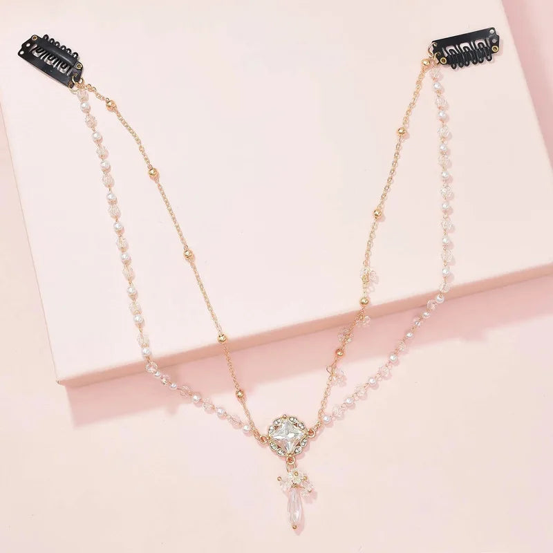 Crystal Rhinestone Forehead Chain Wedding Headdress
