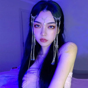 Crystal Rhinestone Forehead Chain Wedding Headdress