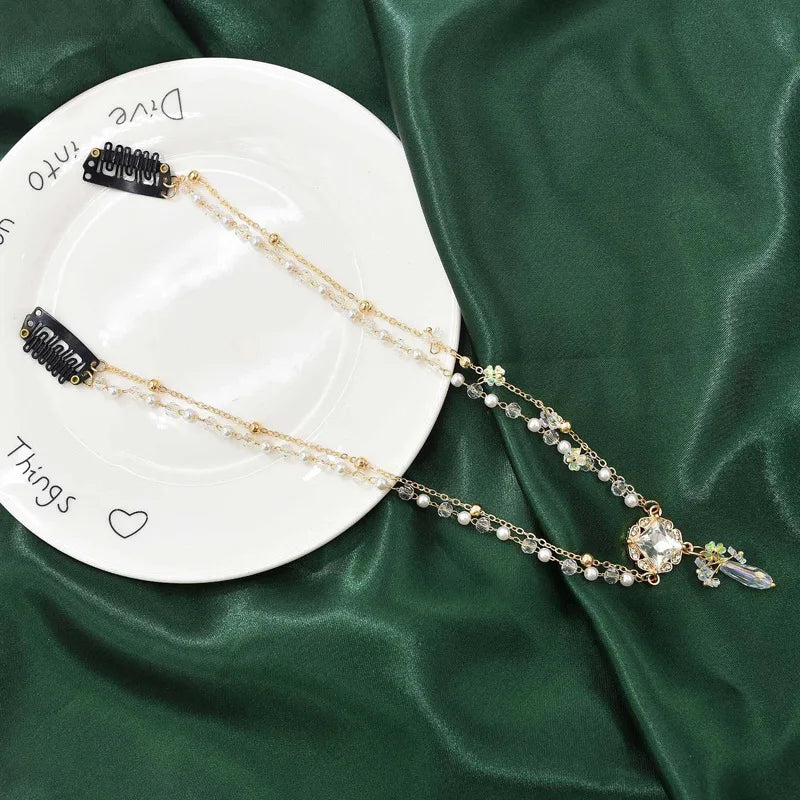 Crystal Rhinestone Forehead Chain Wedding Headdress