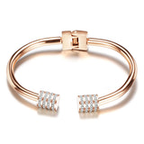 Rose Crystal Bracelets For Women Cuff Bracelet
