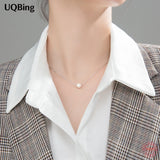 6MM/8MM/10MM Pearl Pendant Necklace 925 Silver Jewelry