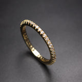 Round Engagement Rings Full Micro Pave Stacks