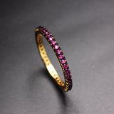Round Engagement Rings Full Micro Pave Stacks