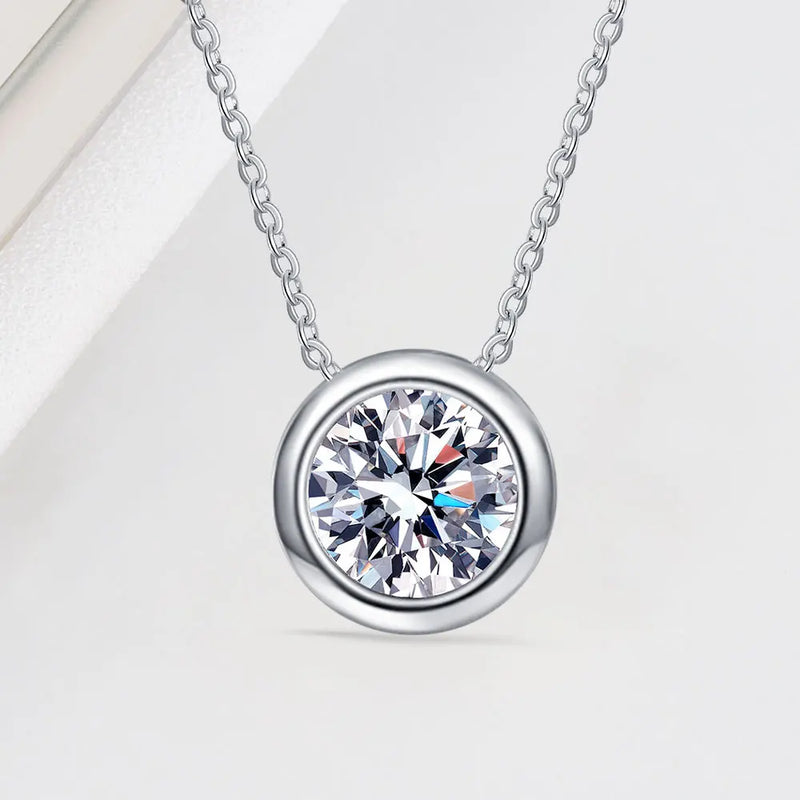 Zircon Sterling Silver Pendant Necklace Hyacinth Stone