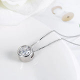 Zircon Sterling Silver Pendant Necklace Hyacinth Stone