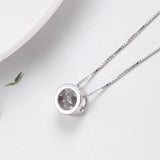 Zircon Sterling Silver Pendant Necklace Hyacinth Stone