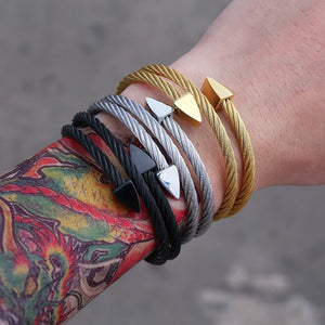 Royal Men Bracelet Niche Triangle Love Mens Jewelry Stainless Steel
