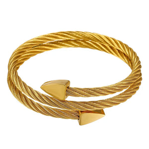Royal Men Bracelet Triangle Mens Jewelry Stainless Steel Homm