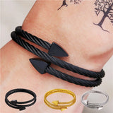 Royal Men Bracelet Triangle Mens Jewelry Stainless Steel Homm