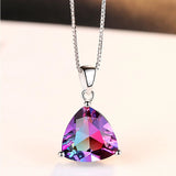 Sterling Silver Rubellite Pendant Necklace for Women