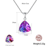 Sterling Silver Rubellite Pendant Necklace for Women