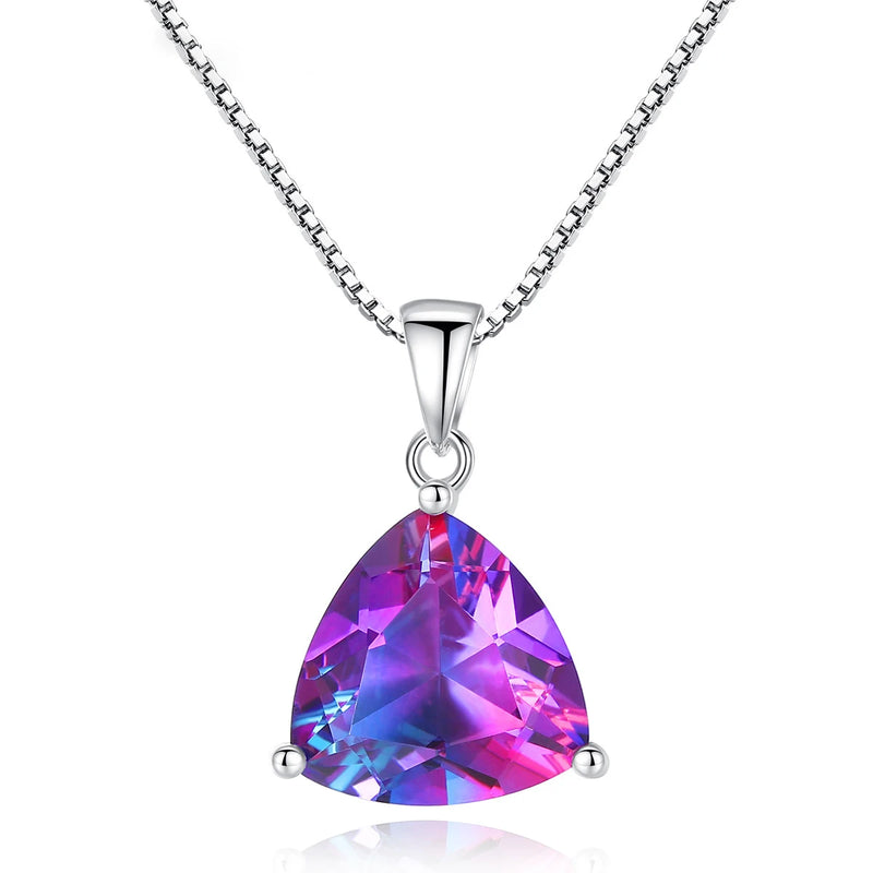 Sterling Silver Rubellite Pendant Necklace for Women