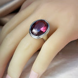 Ruby Crystal Zircon Ring Red Rhinestone Wedding Party Promise Jewelry