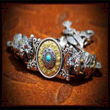 S925 Double Pixiu Jiugong Silver Bangles Retro Men and Women Couple Gift Bangle