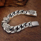 Leopard Braided Double Leopard Head Bangle Vintage Silver Bangle