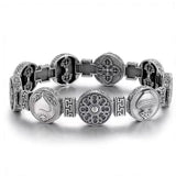 S925 Silver Ethnic Style Buddhist Eight Treasures Bracelet