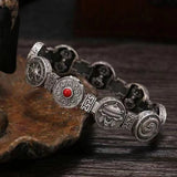 S925 Silver Ethnic Style Buddhist Eight Treasures Bracelet