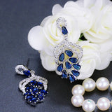 S925 Silver Drop Earring Water Pear CZ Dangles Earrings Women Bridal Wedding