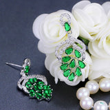 S925 Silver Drop Earring Water Pear CZ Dangles Earrings Women Bridal Wedding
