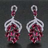 S925 Silver Drop Earring Water Pear CZ Dangles Earrings Women Bridal Wedding