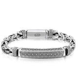 S925 Silver Men's Plain Bracelet Thai Silver Retro Bangle