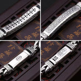 S925 Silver Men's Plain Bracelet Thai Silver Retro Bangle