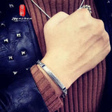 S925 Silver Men's Plain Bracelet Thai Silver Retro Bangle