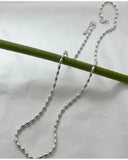 S925 Silver Oval Olive Beaded Necklace, $18