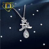 S925 Silver Christmas Tree Tassel Zircon Pendant Necklace for Women