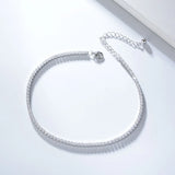 S925 Full Zircon Anklets for Women Fine Jewelry