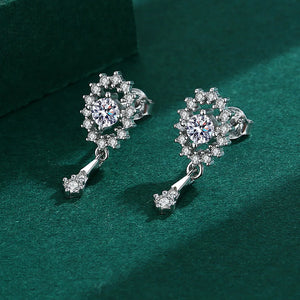 S925 Blingbling Zircon Drop Stud Earrings for Women