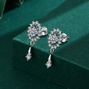 S925 Blingbling Zircon Drop Stud Earrings for Women
