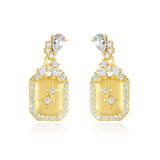 925 Silver Zircon Stud Earrings Women's Jewelry