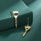 Sterling Silver Zircon Devil's Eye Stud Earrings for Women Party Jewelry