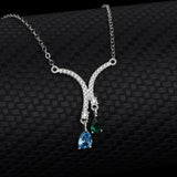 S925 Zircon Pendant Necklace for Women Party Clavicle Chain