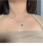 S925 Zircon Pendant Necklace for Women Party Clavicle Chain