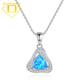 Opal Gemstone Pendant Necklace 925 Silver Women's Jewelry