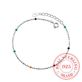 S925 Colorful Beads Ball Bracelet for Women Girls